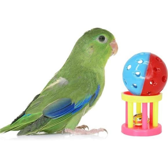 BirdToys 1195Play Three BallsBell Jingle Budgie Finch Parakeet Lovebird Parrolet - Picture 5 of 5